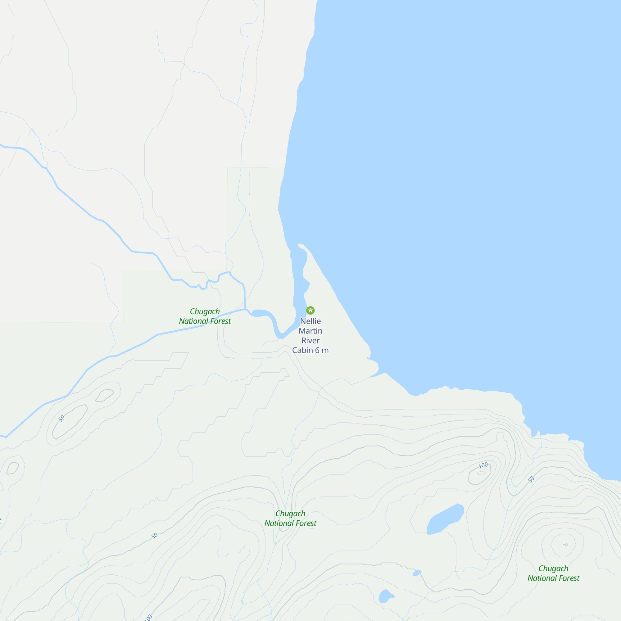 Nellie Martin River Cabin map