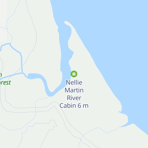 Map of Nellie Martin River Cabin