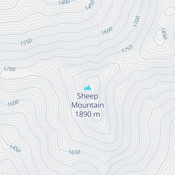 Map of Sheep Mountain