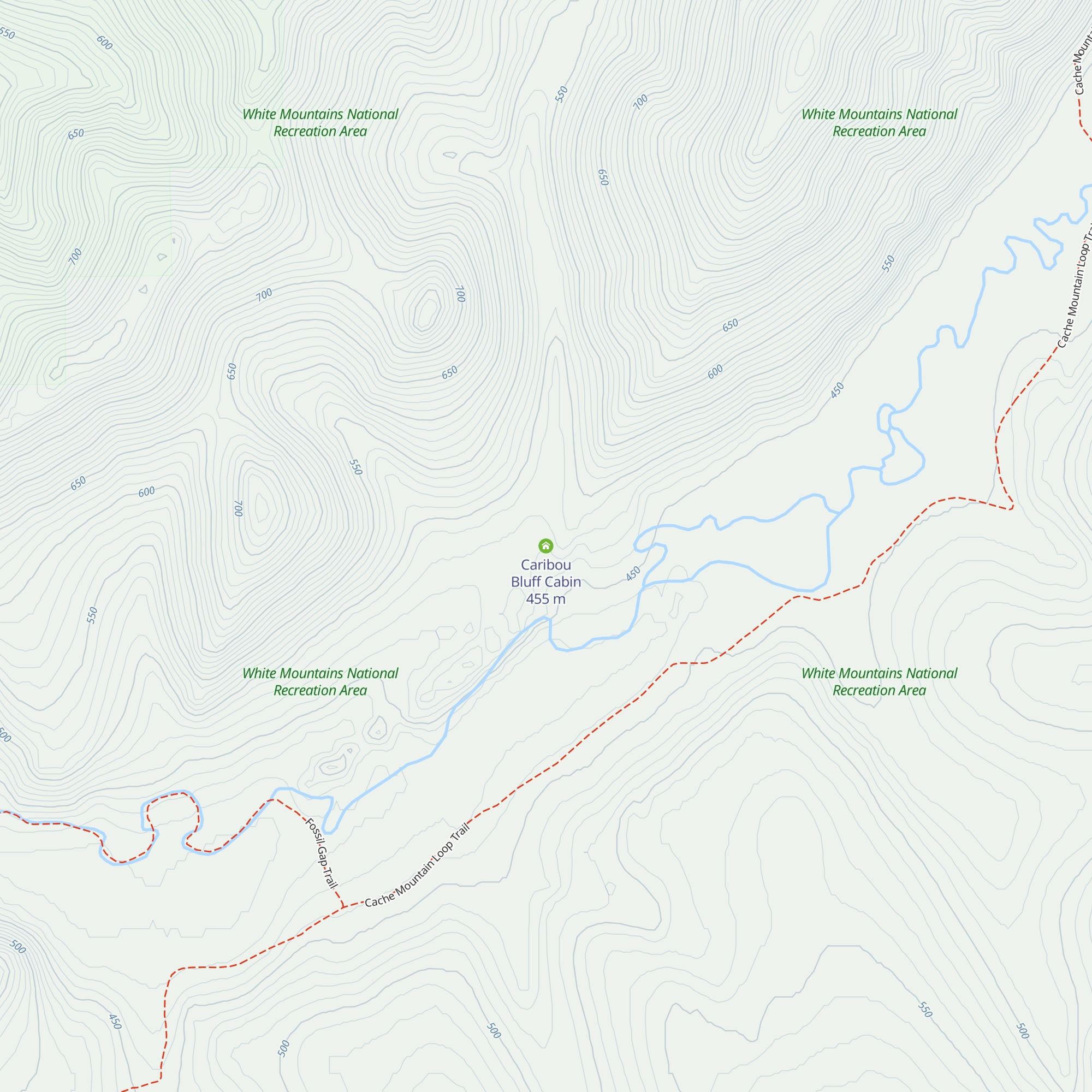 Caribou Bluff Cabin map