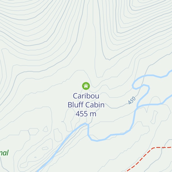 Map of Caribou Bluff Cabin