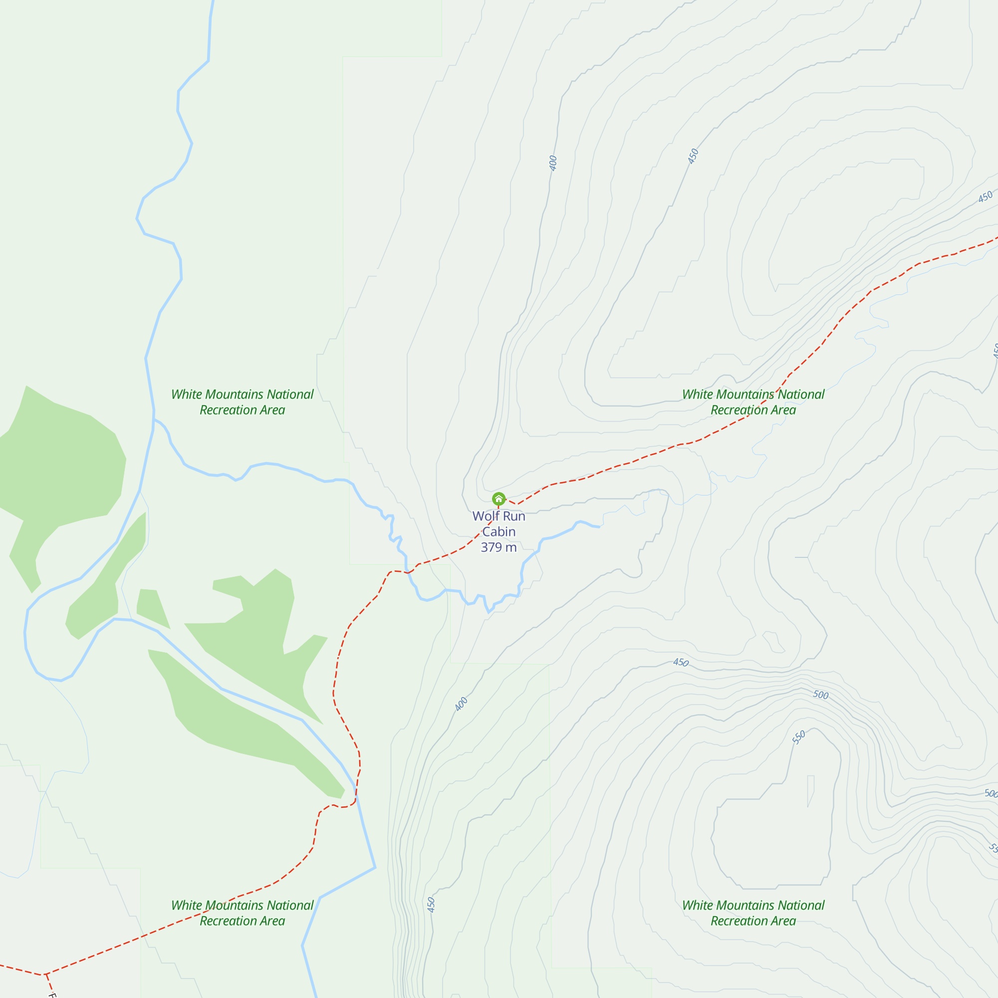 Wolf Run Cabin map
