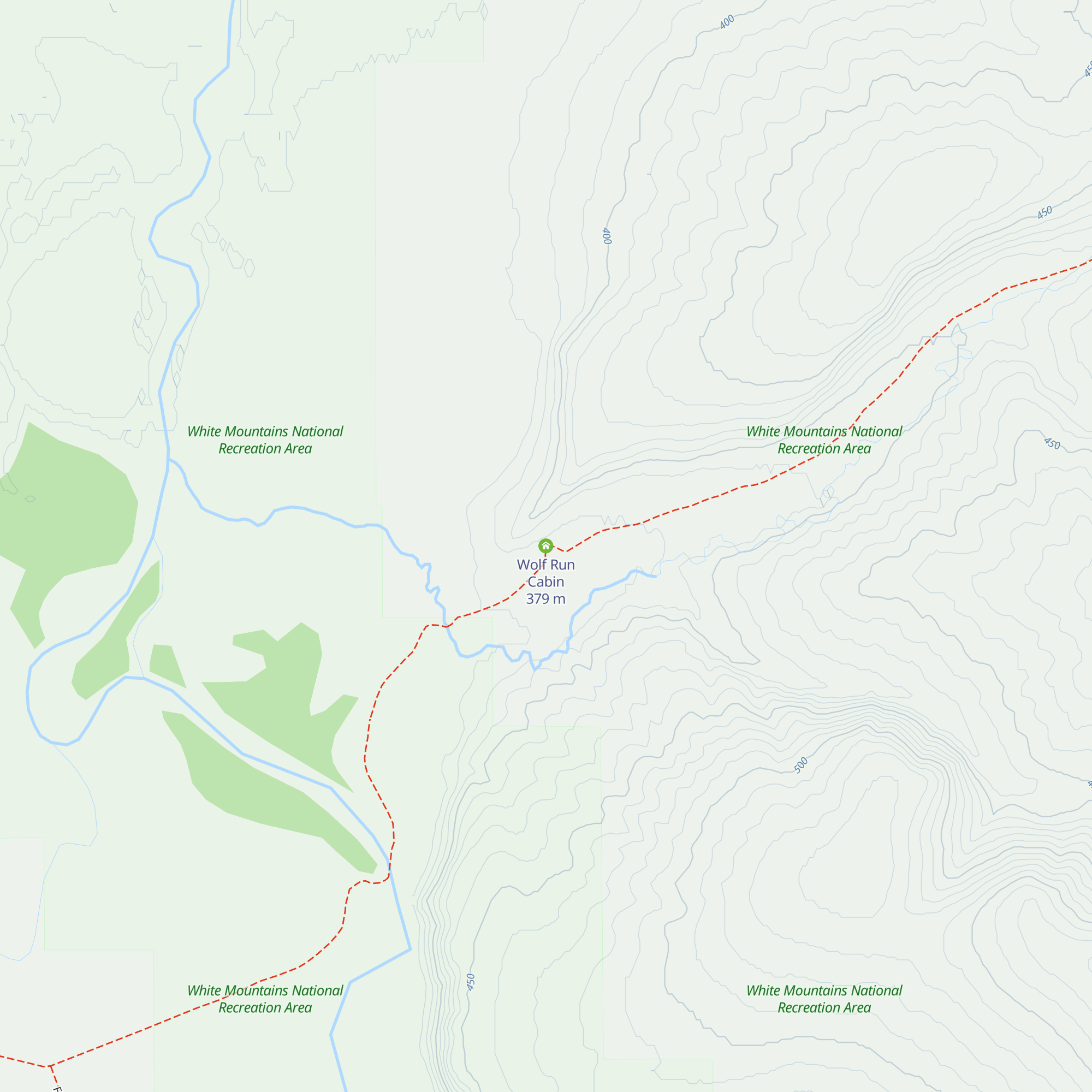 Wolf Run Cabin map