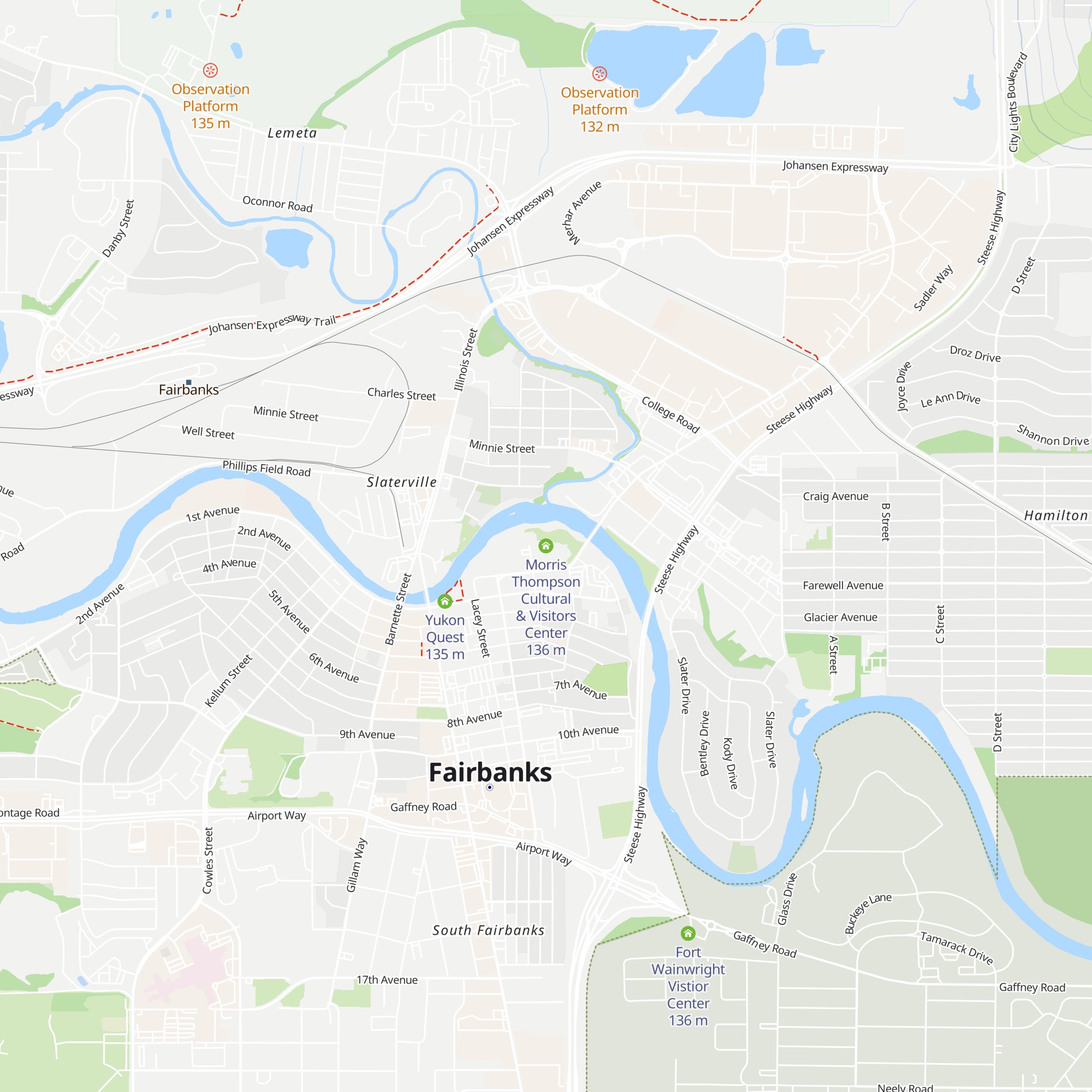 Morris Thompson Cultural & Visitors Center map