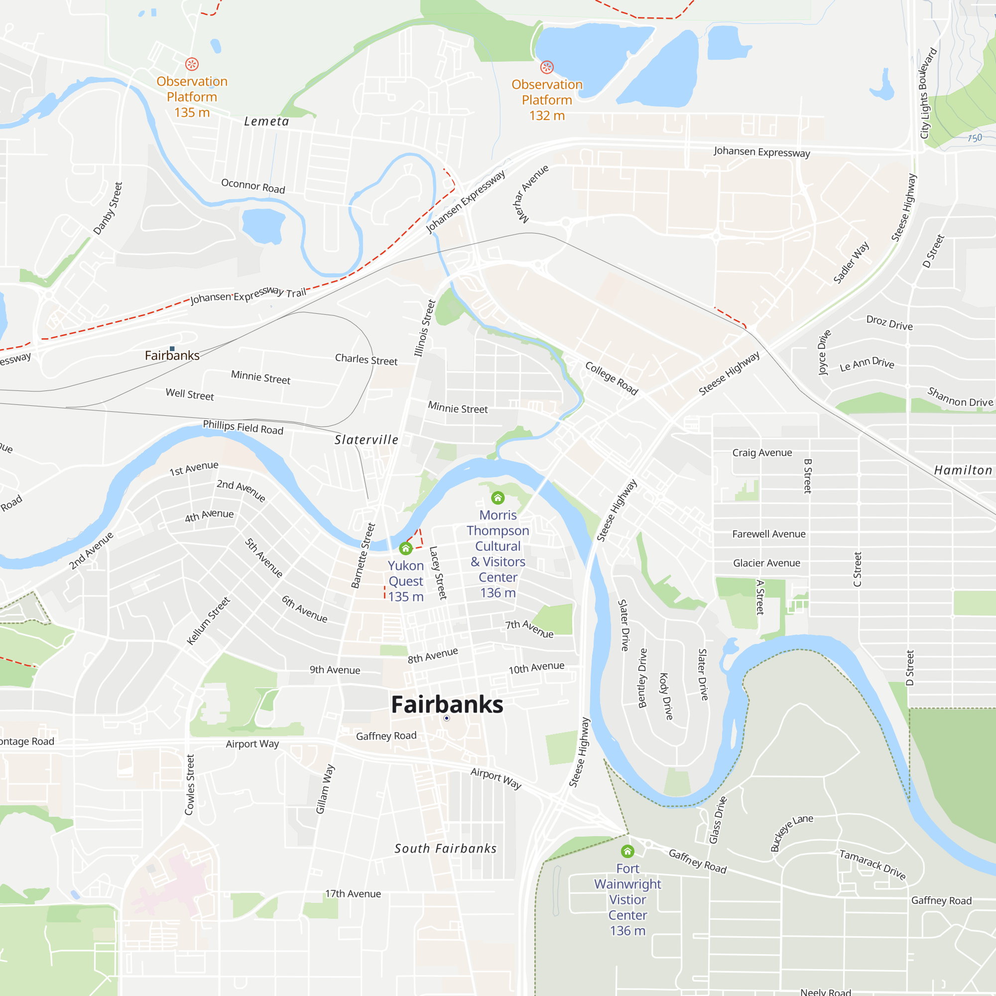 Morris Thompson Cultural & Visitors Center map