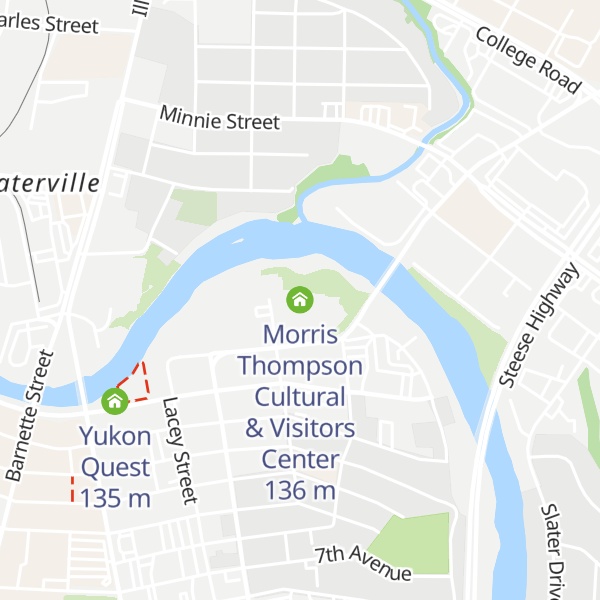 Map of Morris Thompson Cultural & Visitors Center