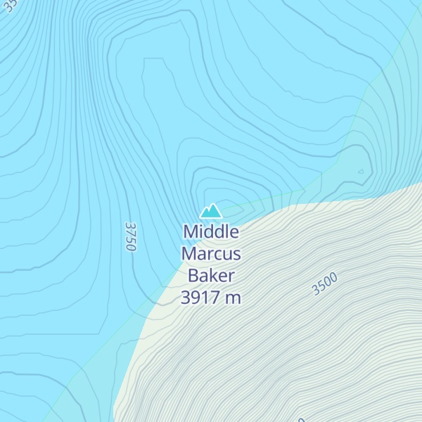 Map of Middle Marcus Baker