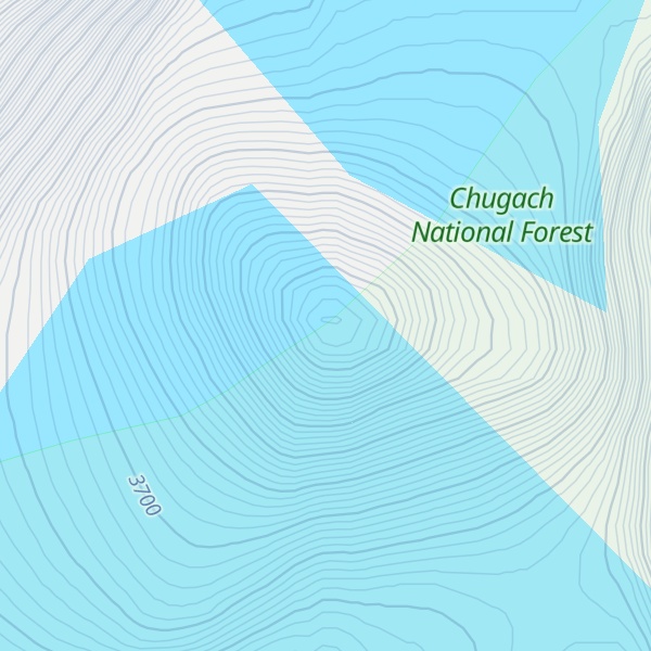 Map of Mount Marcus Baker