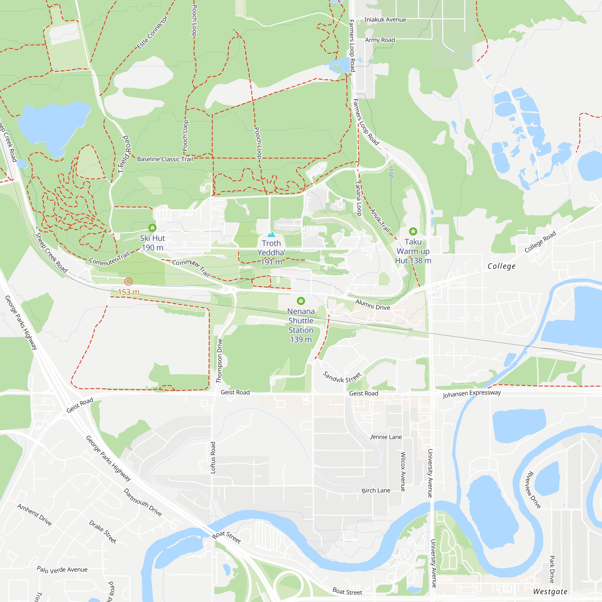 Nenana Shuttle Station map