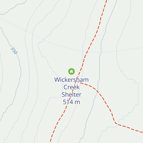 Map of Wickersham Creek Shelter