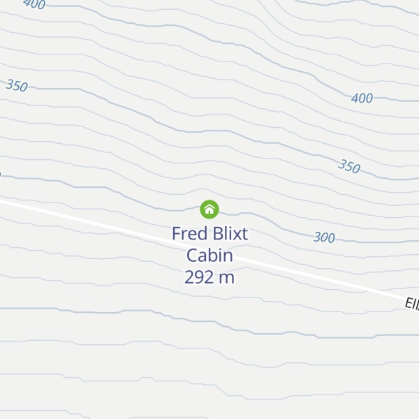 Map of Fred Blixt Cabin