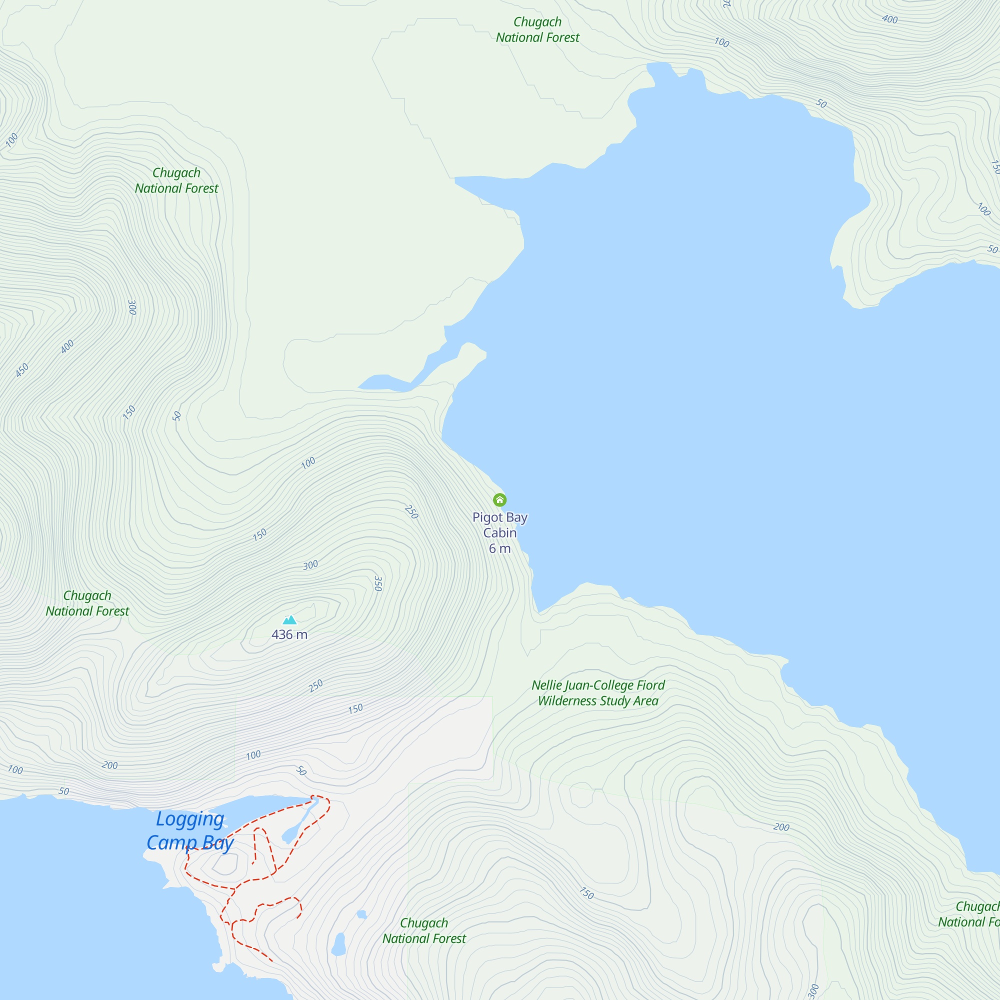 Pigot Bay Cabin map