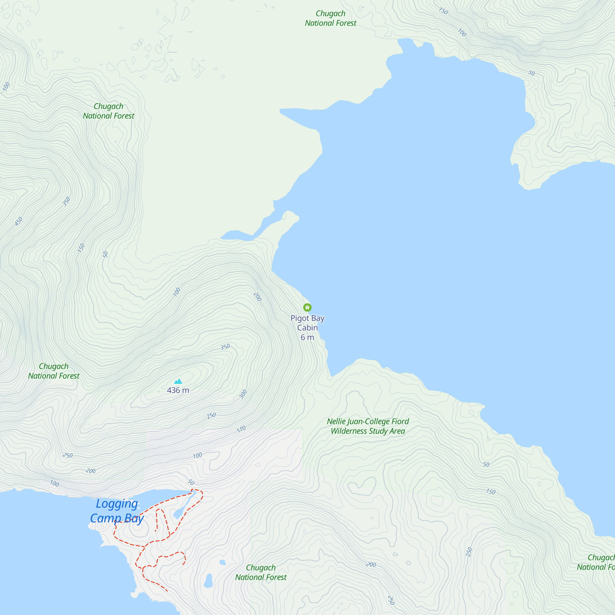 Pigot Bay Cabin map