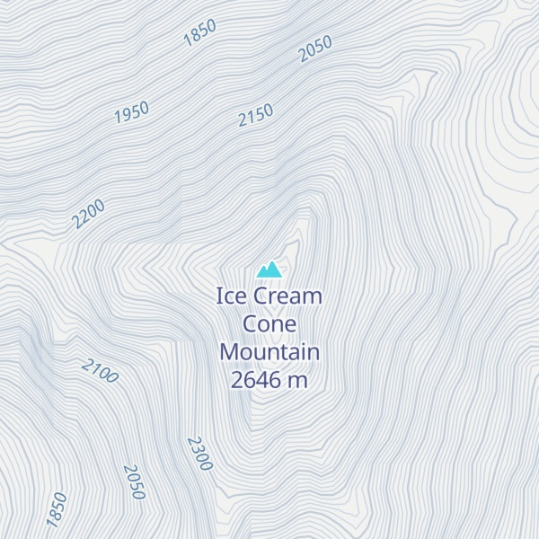 Map of Ice Cream Cone Mountain