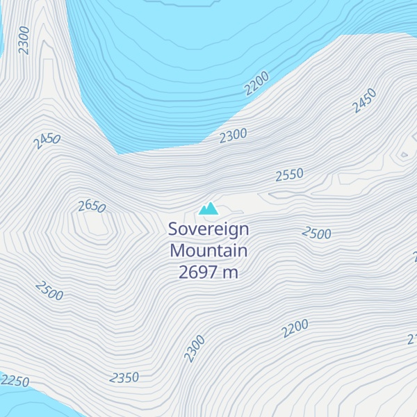 Map of Sovereign Mountain