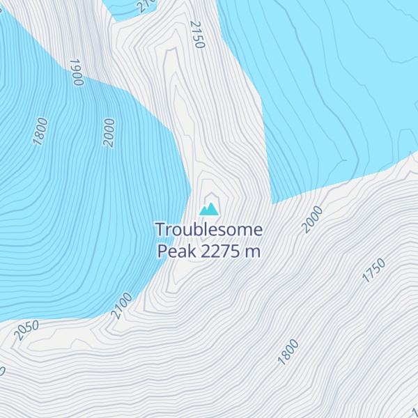 Map of Troublesome Peak