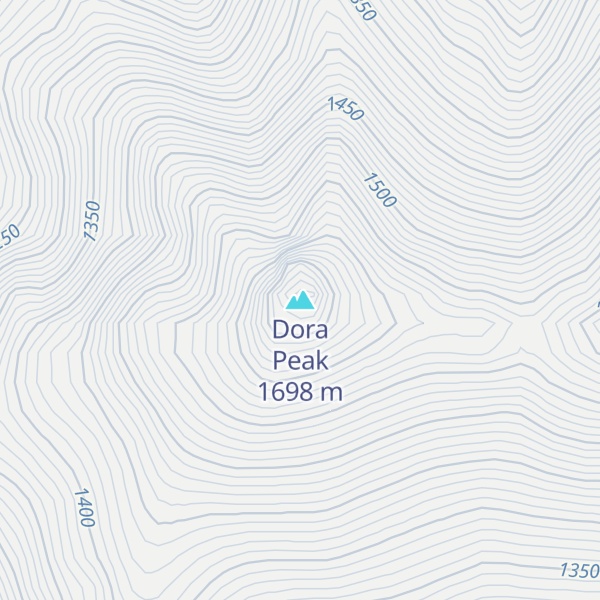 Map of Dora Peak