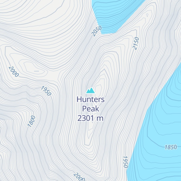 Map of Hunters Peak