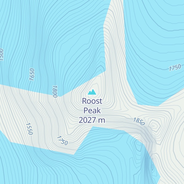 Map of Roost Peak