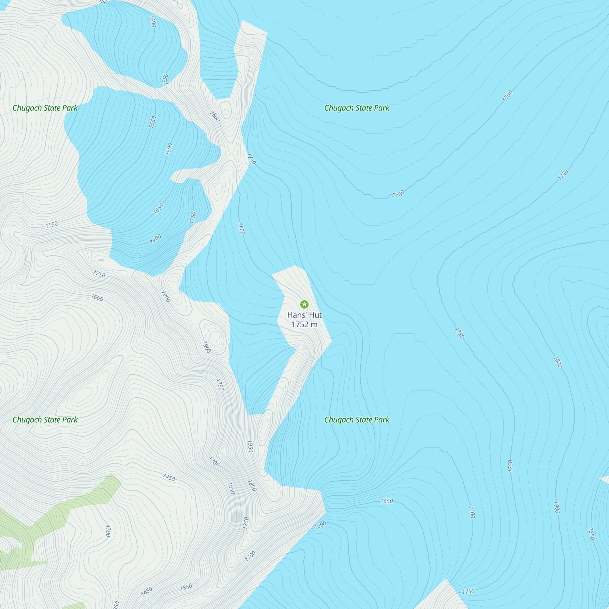Hans' Hut map