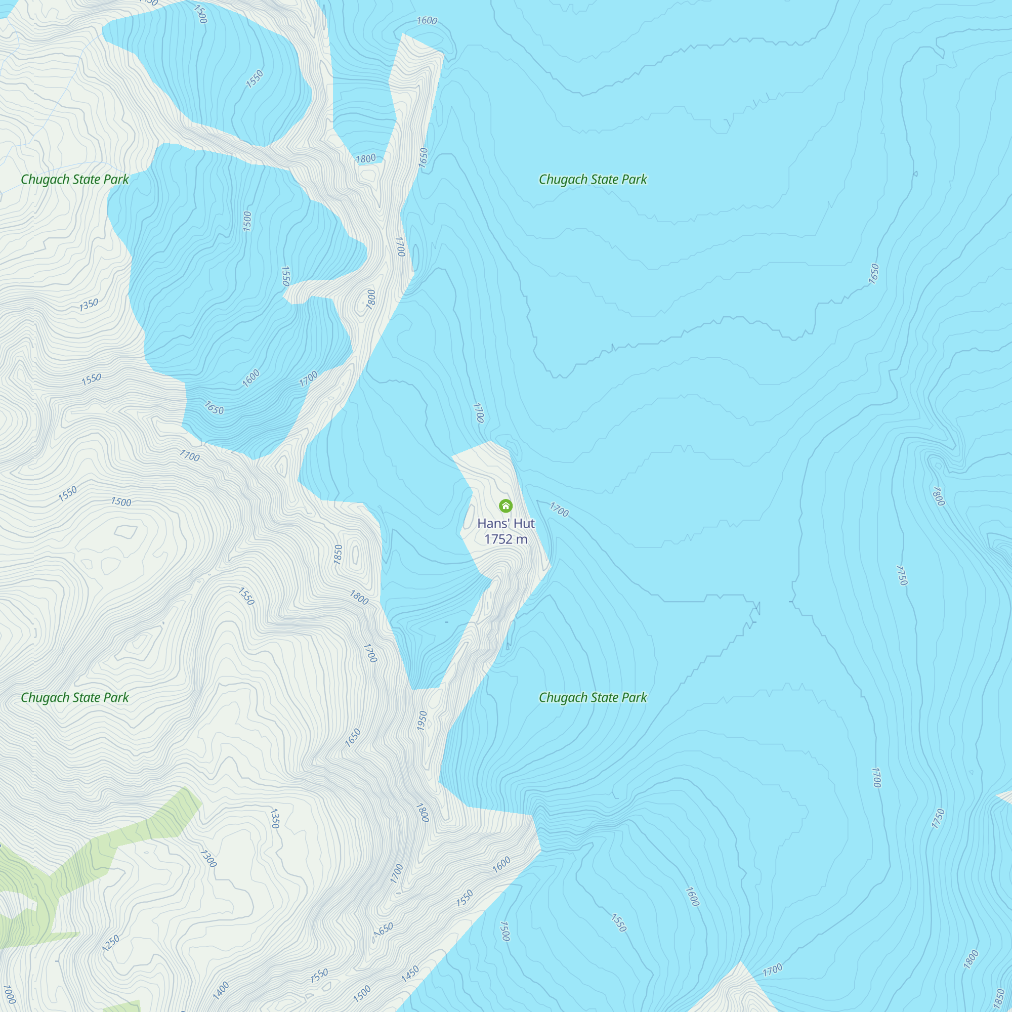 Hans' Hut map