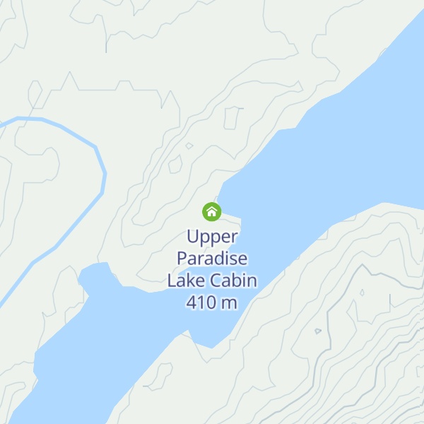 Map of Upper Paradise Lake Cabin