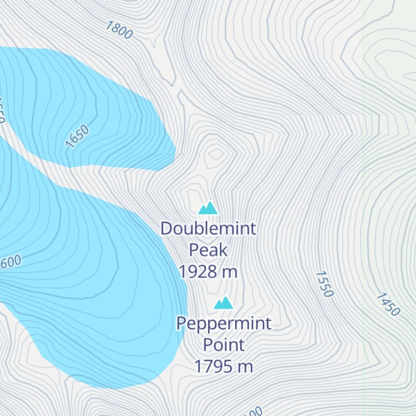 Map of Doublemint Peak