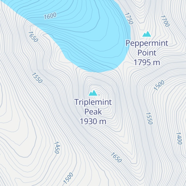 Map of Triplemint Peak