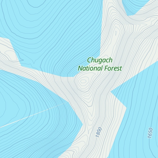 Map of North Raven Peak