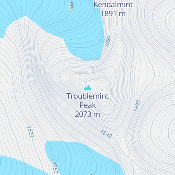 Map of Troublemint Peak
