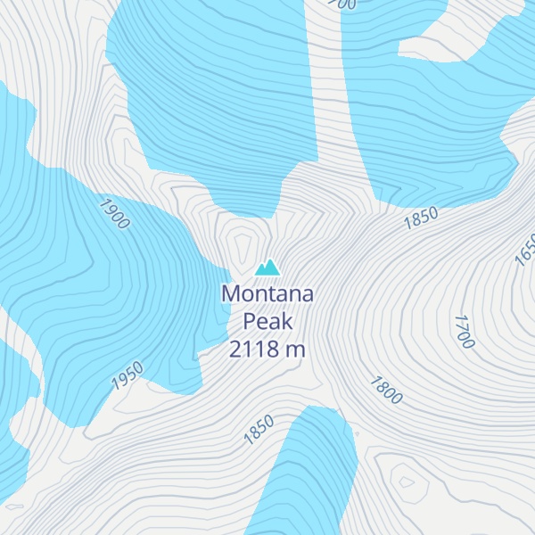 Map of Montana Peak