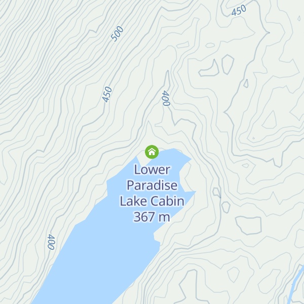 Map of Lower Paradise Lake Cabin