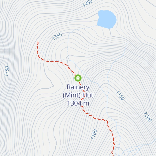 Map of Rainery (Mint) Hut