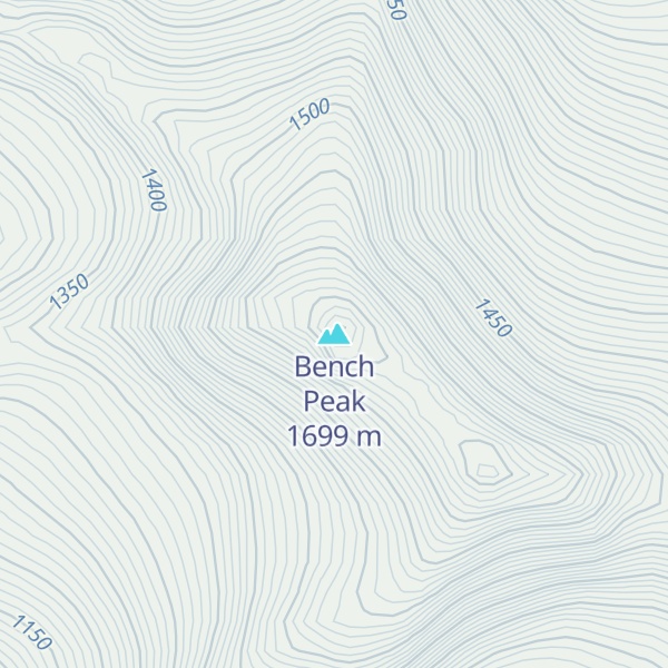 Map of Bench Peak