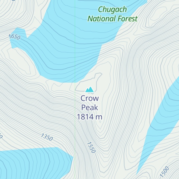 Map of Crow Peak