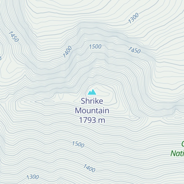 Map of Shrike Mountain