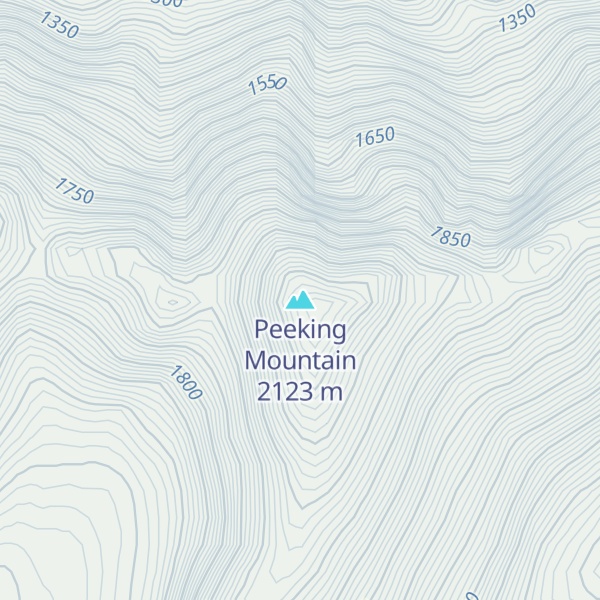 Map of Peeking Mountain