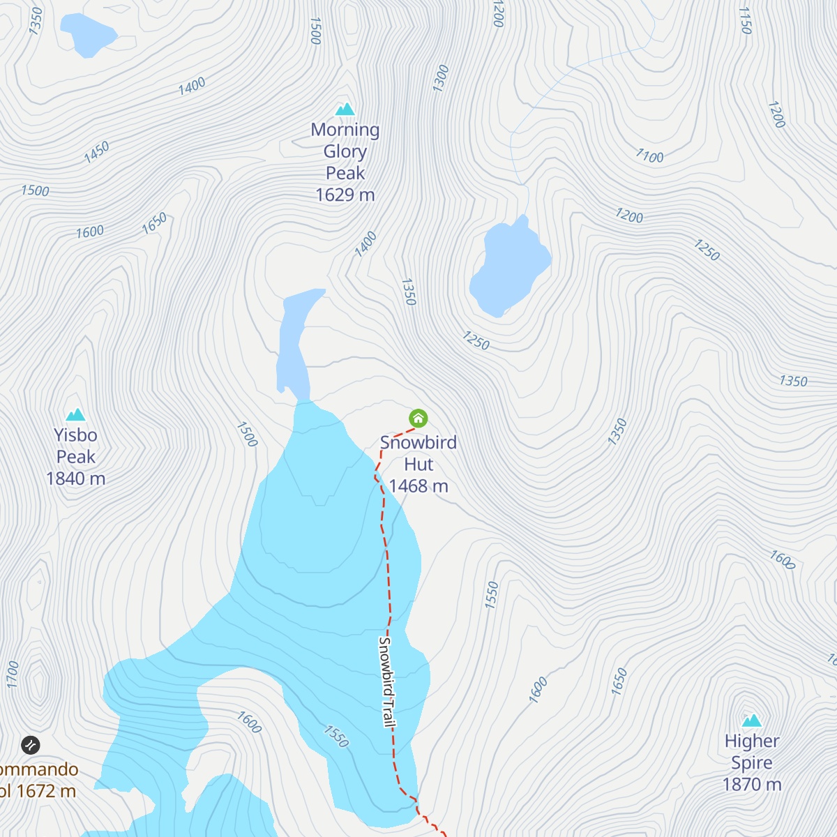 Snowbird Hut map