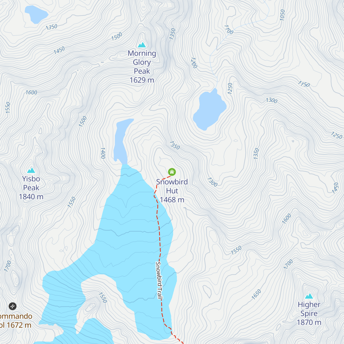 Snowbird Hut map