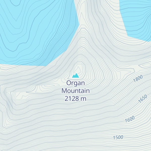 Map of Organ Mountain