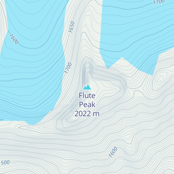 Map of Flute Peak