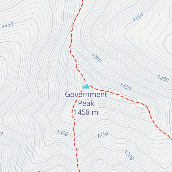 Map of Government Peak