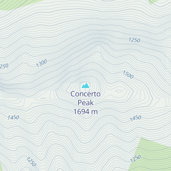 Map of Concerto Peak