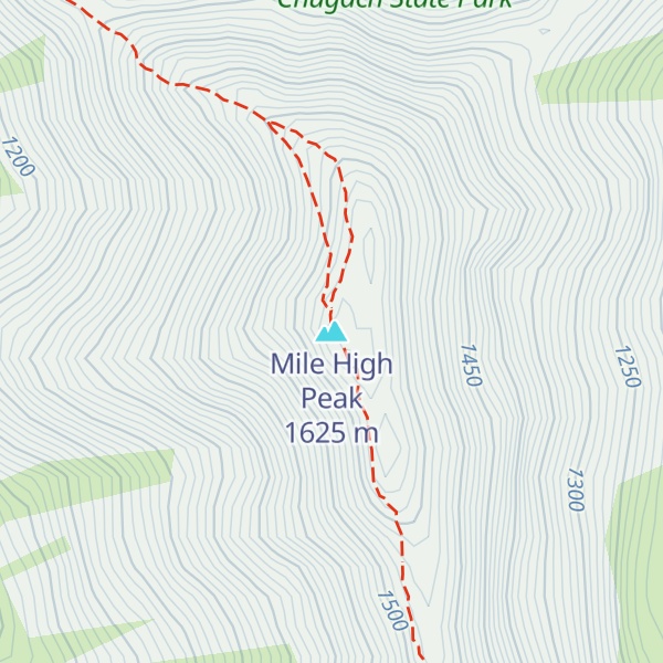 Map of Mile High Peak