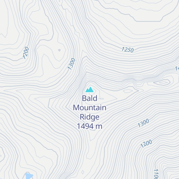 Map of Bald Mountain Ridge
