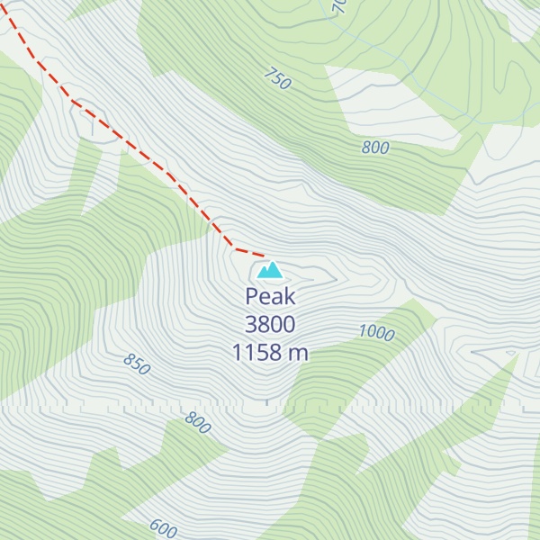 Map of Peak 3800