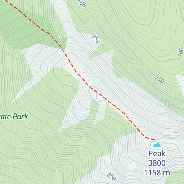 Map of Dickey Bird Peak