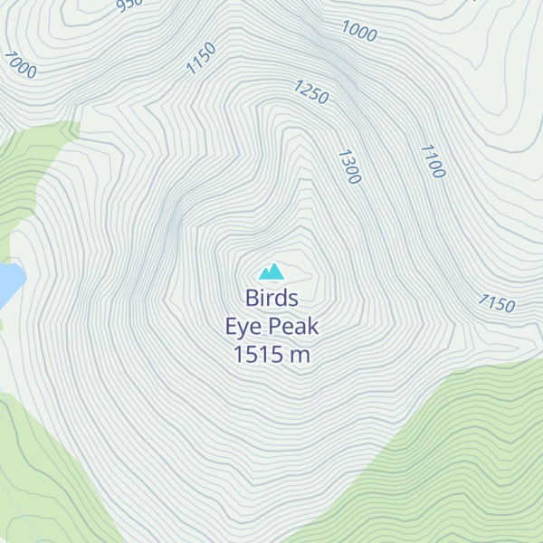 Map of Birds Eye Peak