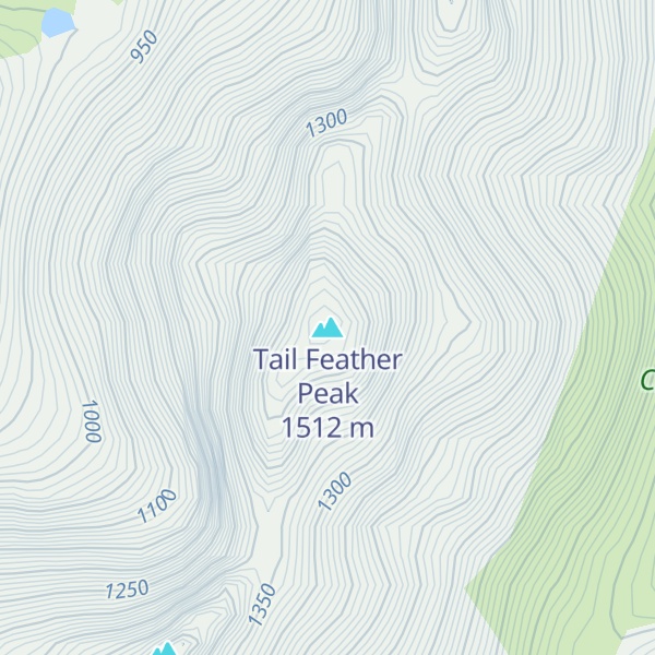 Map of Tail Feather Peak