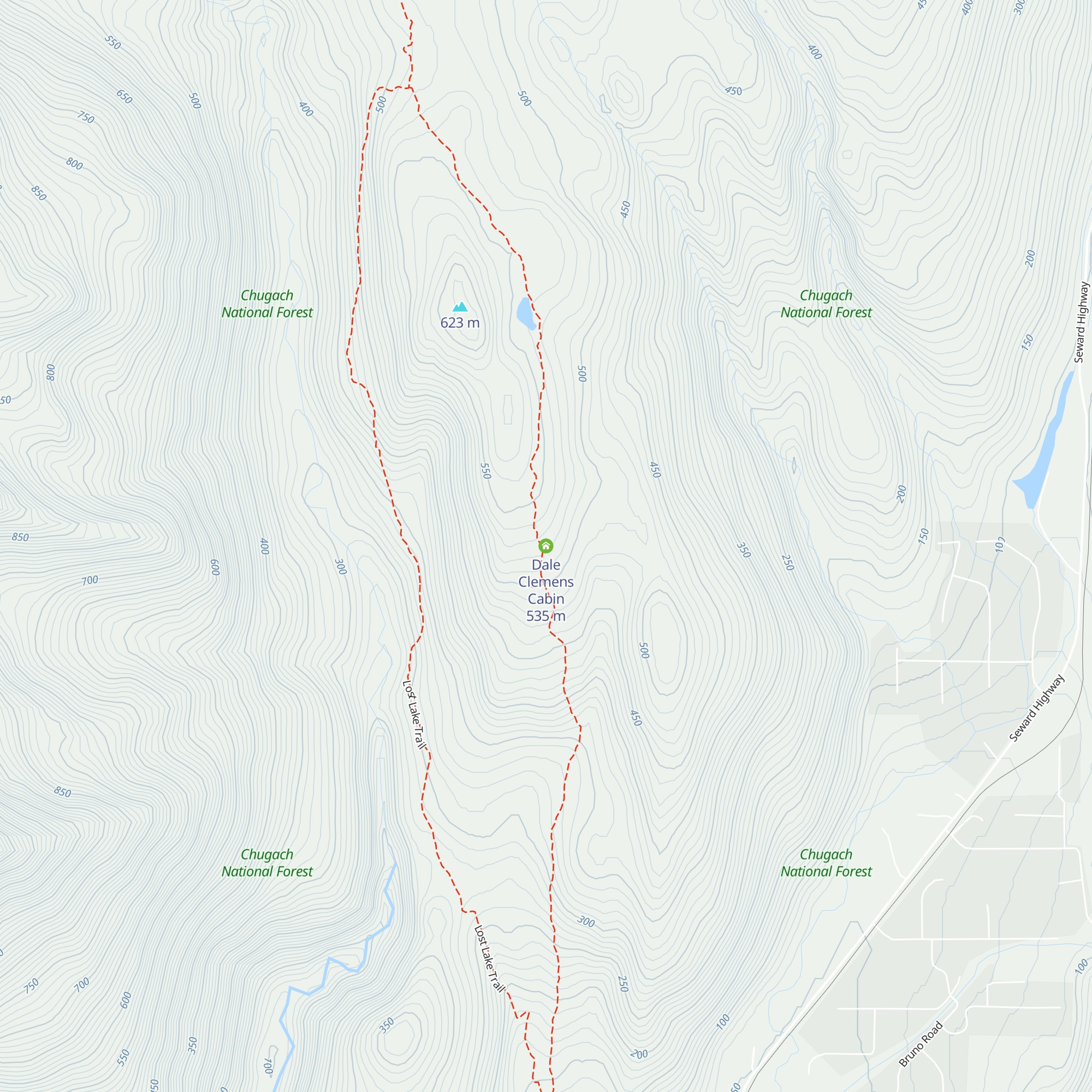 Dale Clemens Cabin map